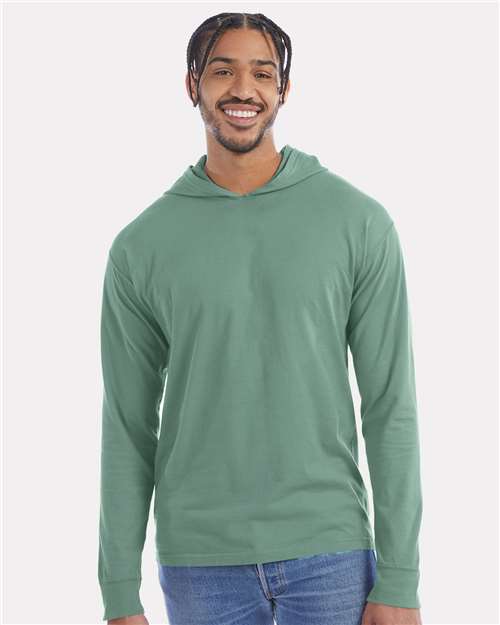 Unisex Garment-Dyed Jersey Hooded Long Sleeve T-Shirt - GDH280 3