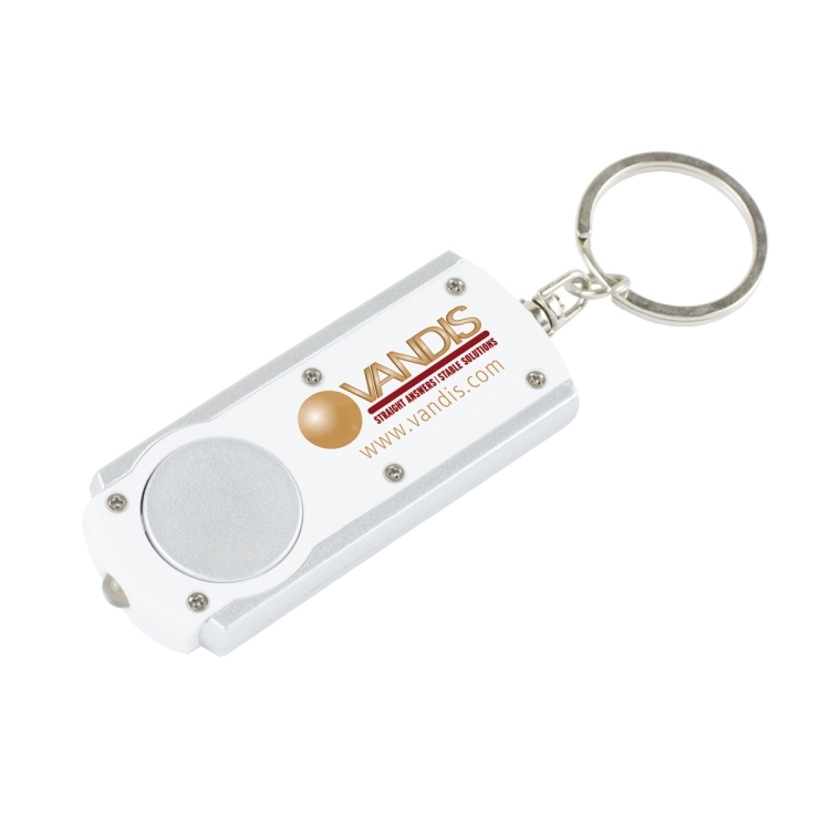 "Voyager FC" PhotoImage ® Full Color Imprint Slim Keyholder Keylight with Bright White LED Light 9