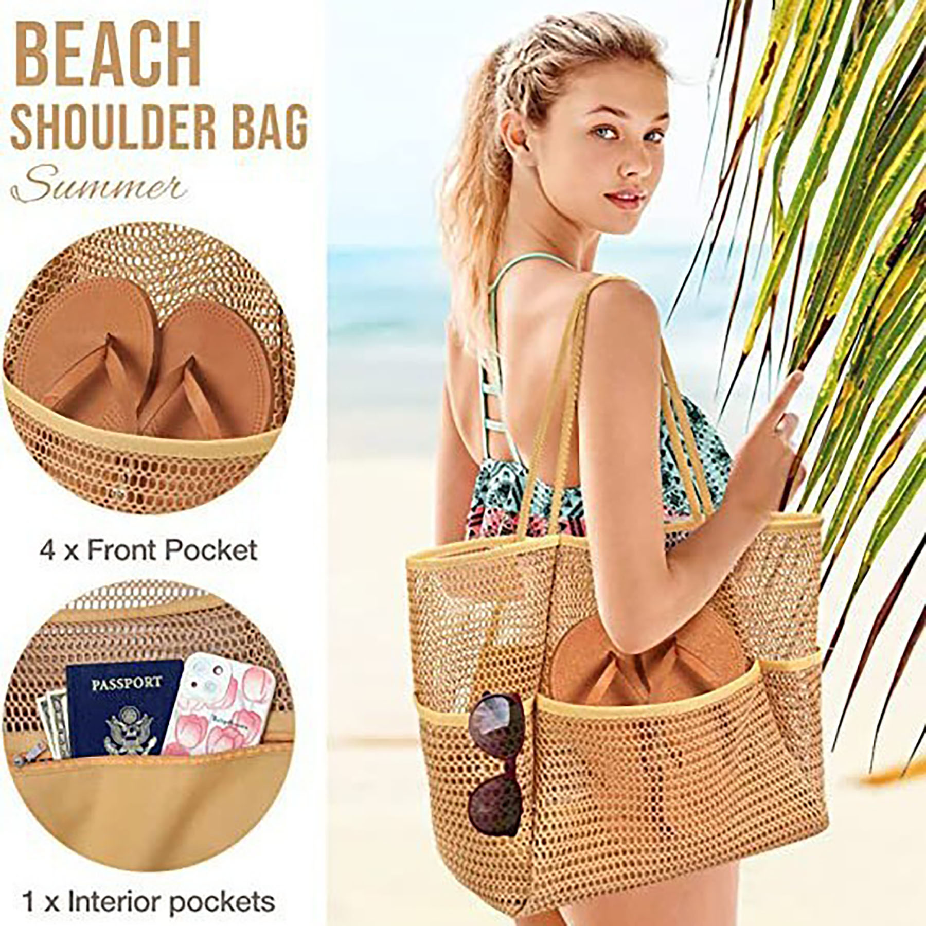 Beach Mesh Tote Bag 5