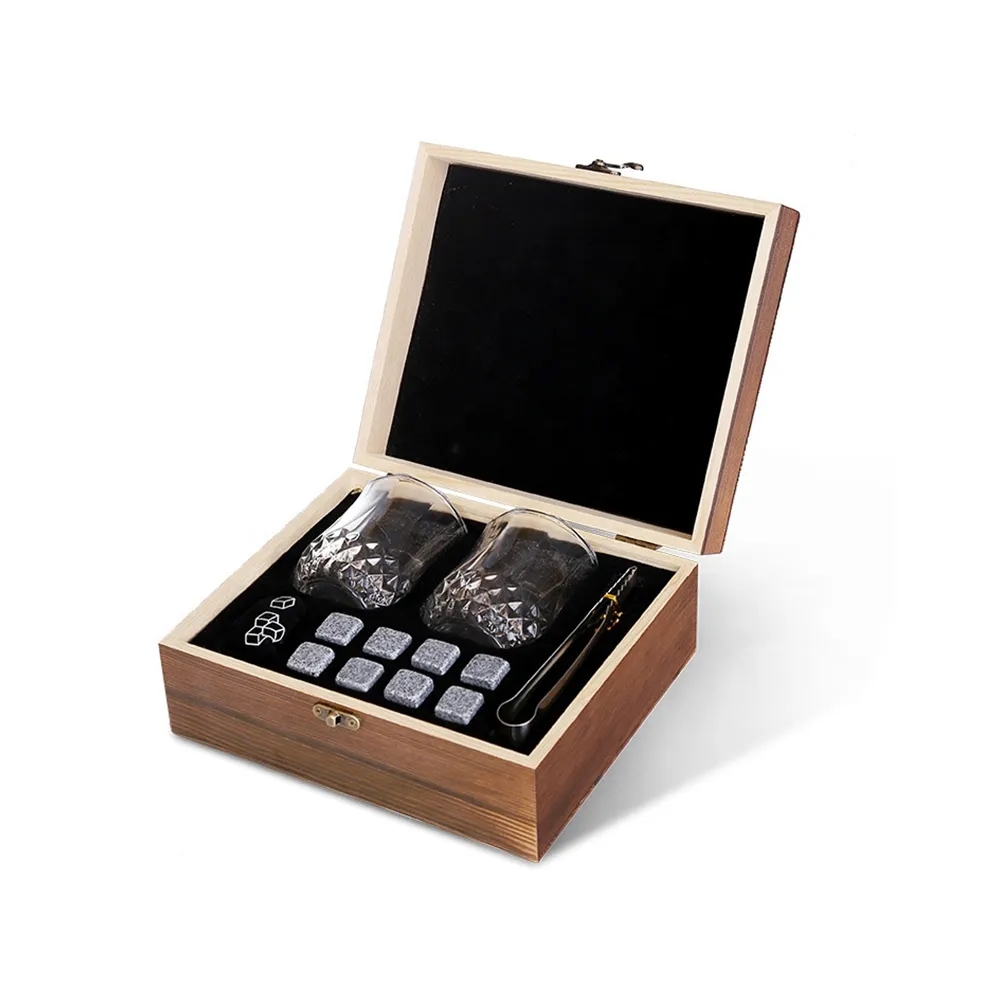 Crystal Glasses Wooden Box Whiskey Set Retirement Gifts 4