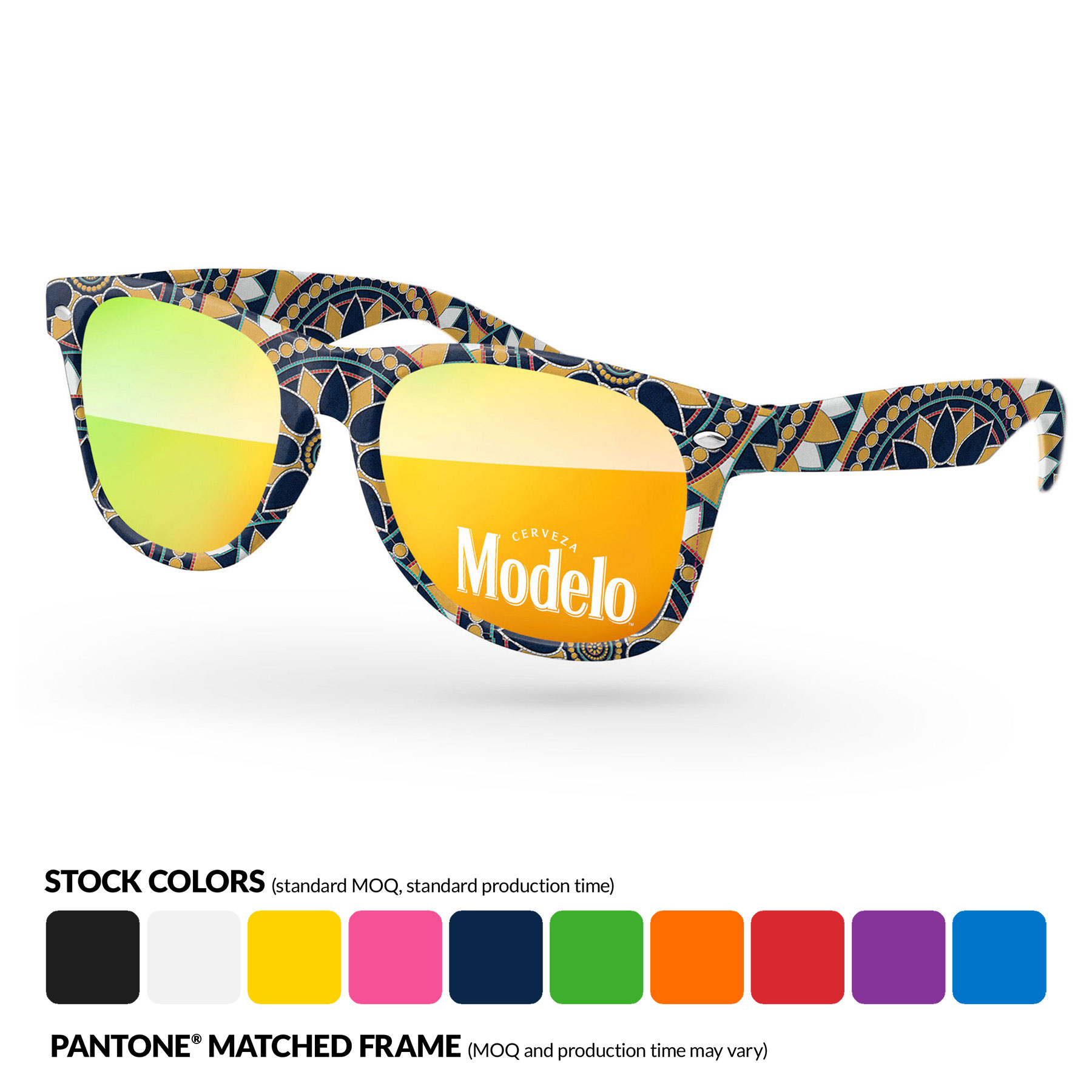Full-Color sublimation Retro Mirror Sunglasses 9