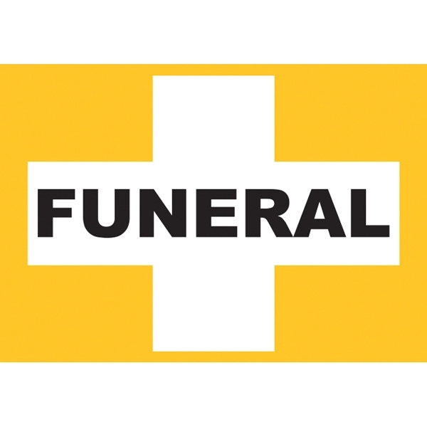 Funeral Cross Car Flags - Gold & White 2
