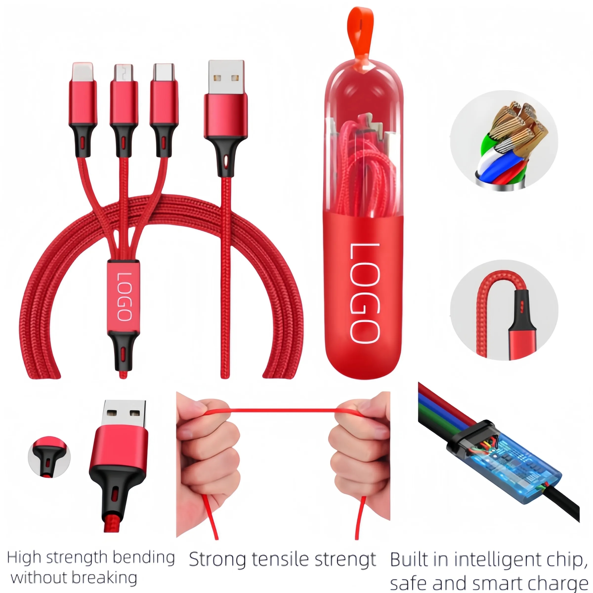 3 in 1 Multiple Charging cable 2