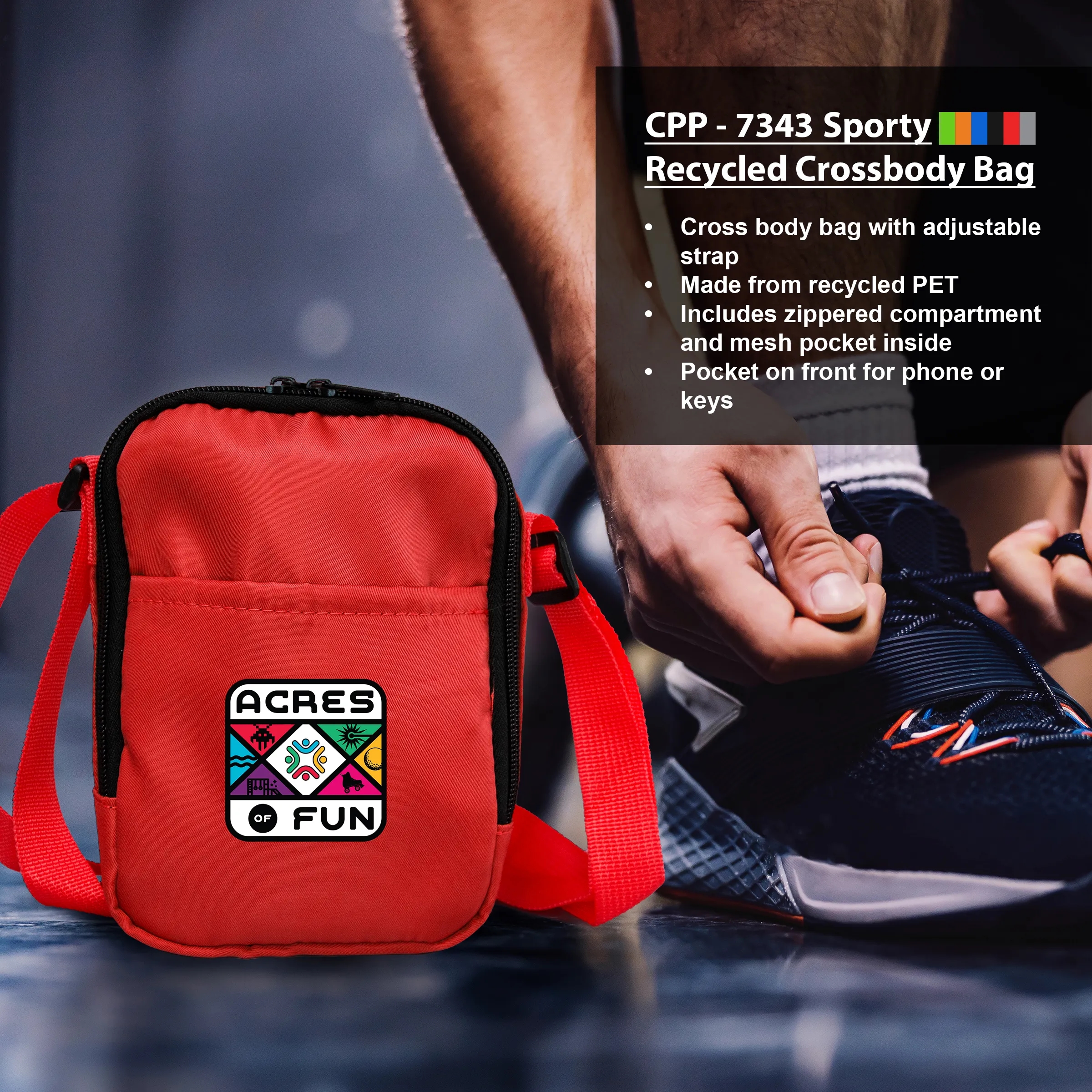 Sporty Recycled Crossbody Bag 7