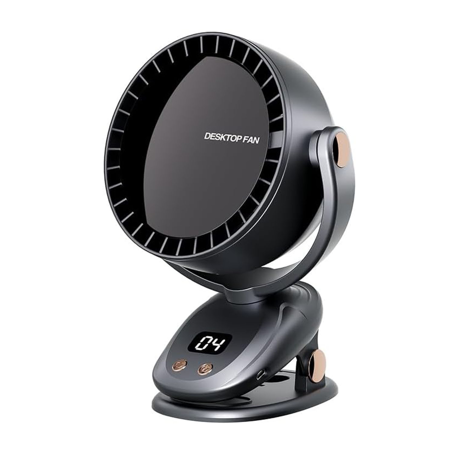 Portable USB Clip On Desk Fan w/ LED Display 2