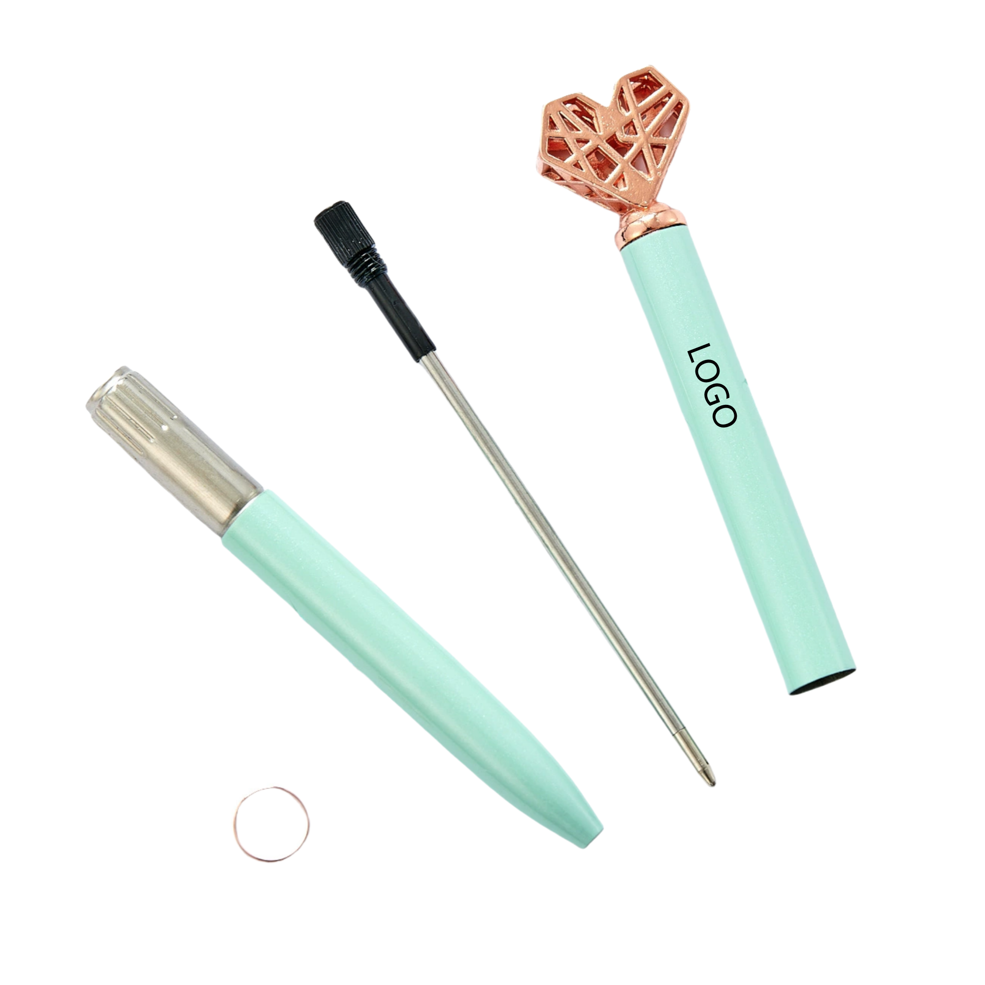 Metal Heart-Shaped Ballpoint Pen 1