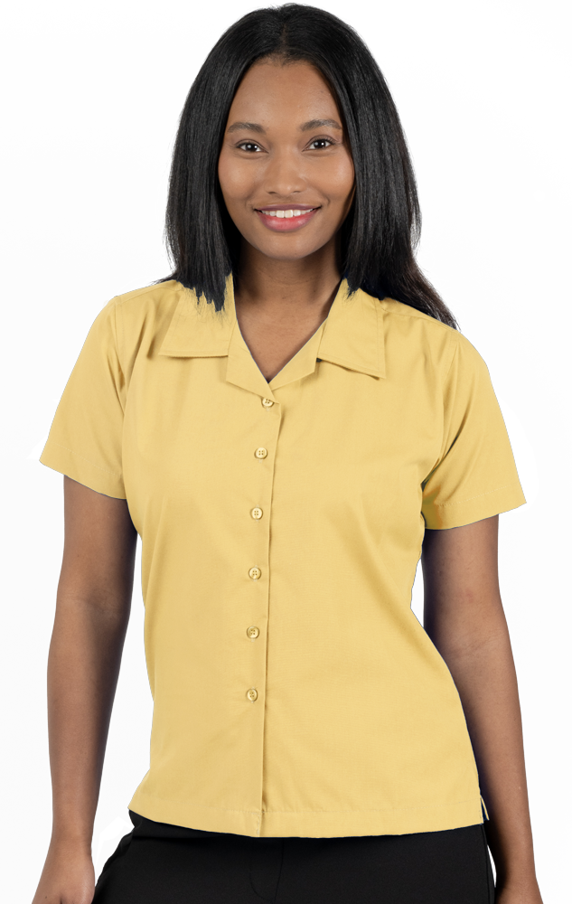 Ladies' Solid Poplin Camp Shirt 15