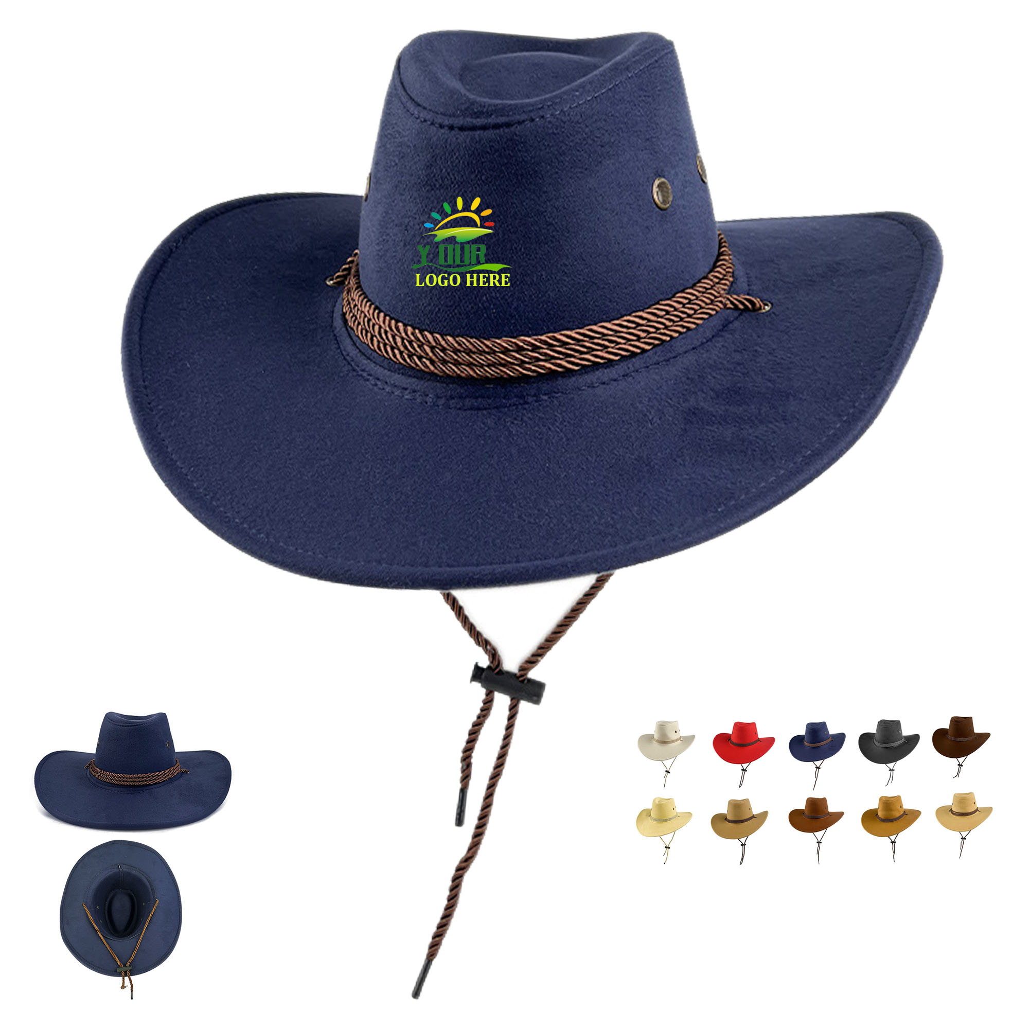 Felt Wide Brim Cowboy Hat 2