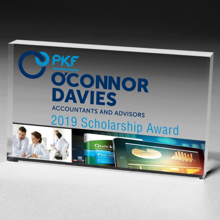 Rect. Acrylic Paperweight - 2-1/2" x 4" x 3/4" - 2043L (Laser) 6