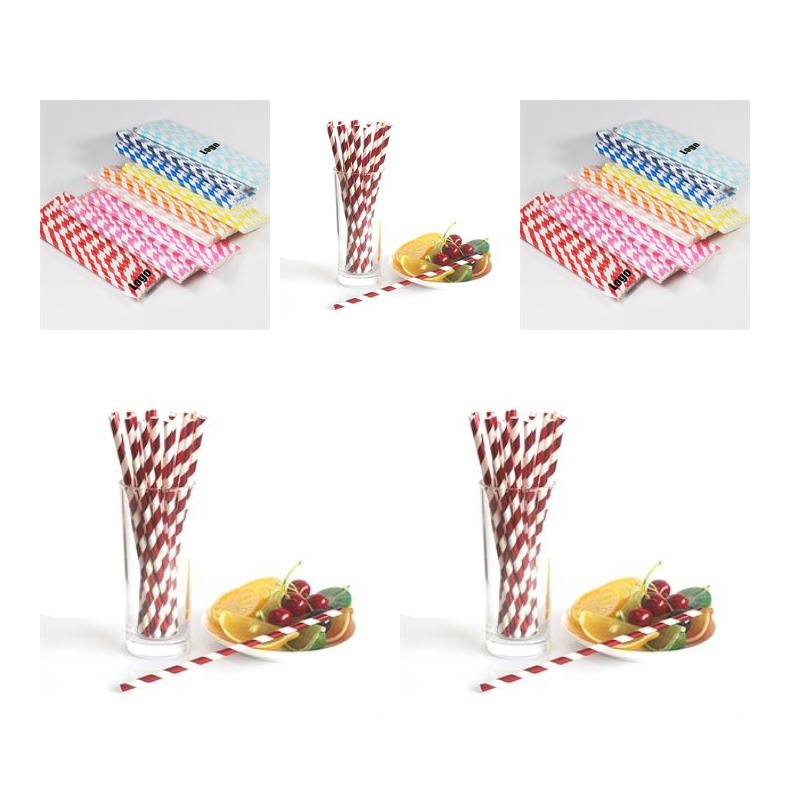 25PCS Paper Straws