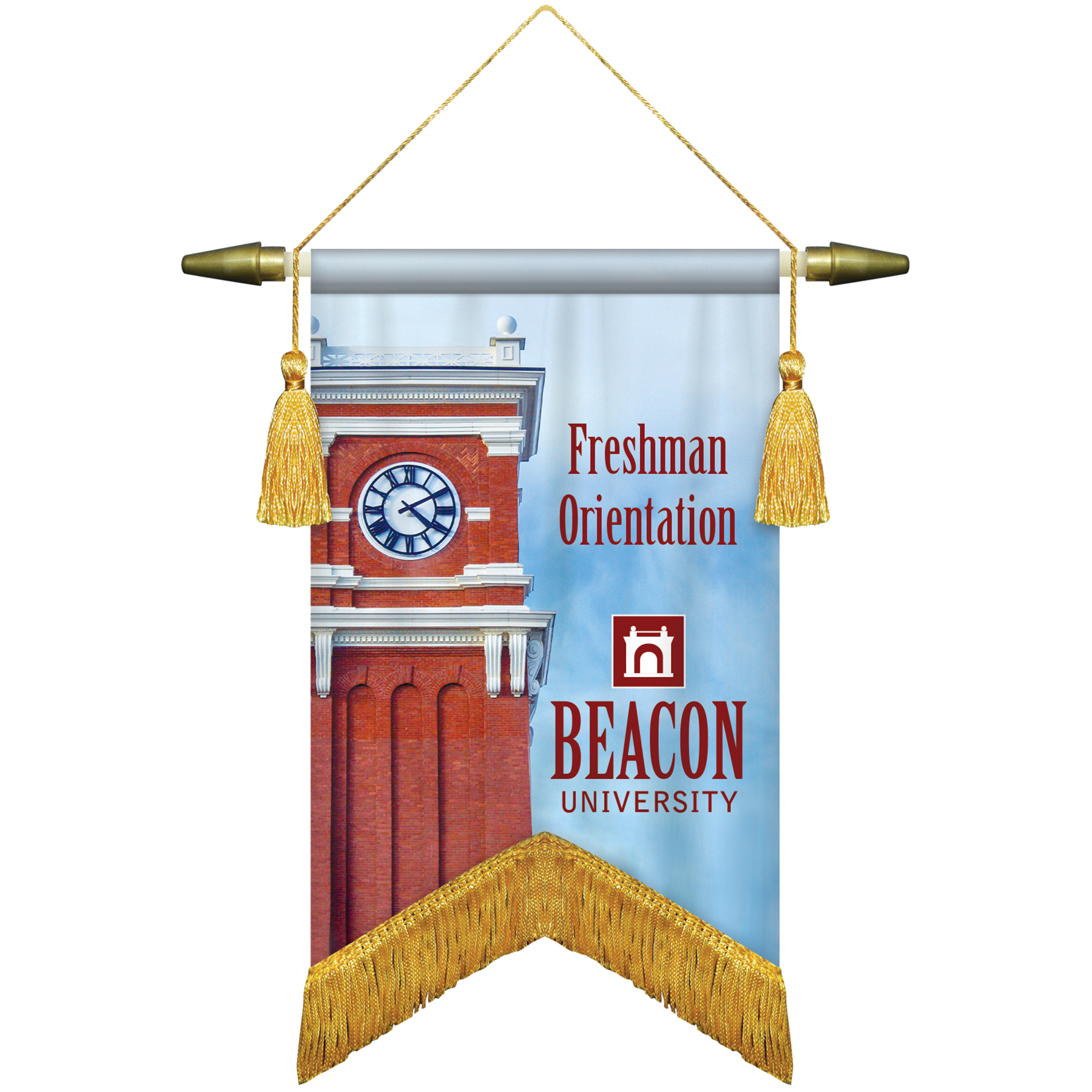 7" x 10" Podium Banner, Angle Cut / with Fringe 3