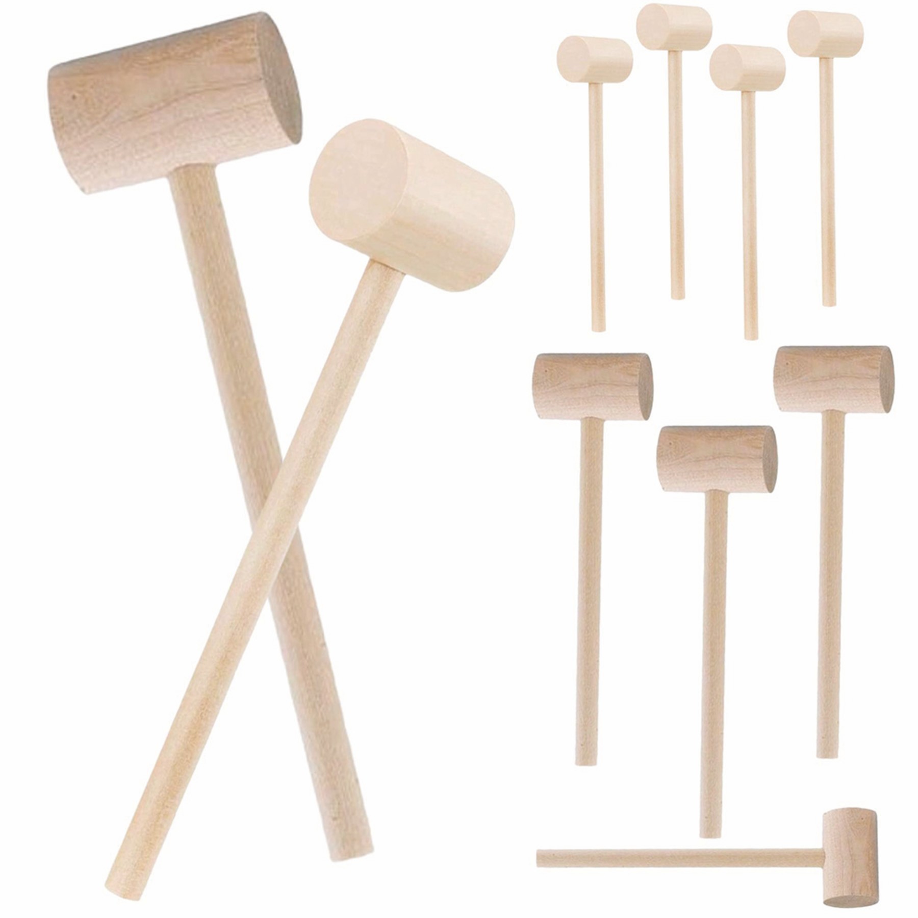 Wooden Crab Or Lobster Mallets Seafood Hammers 2