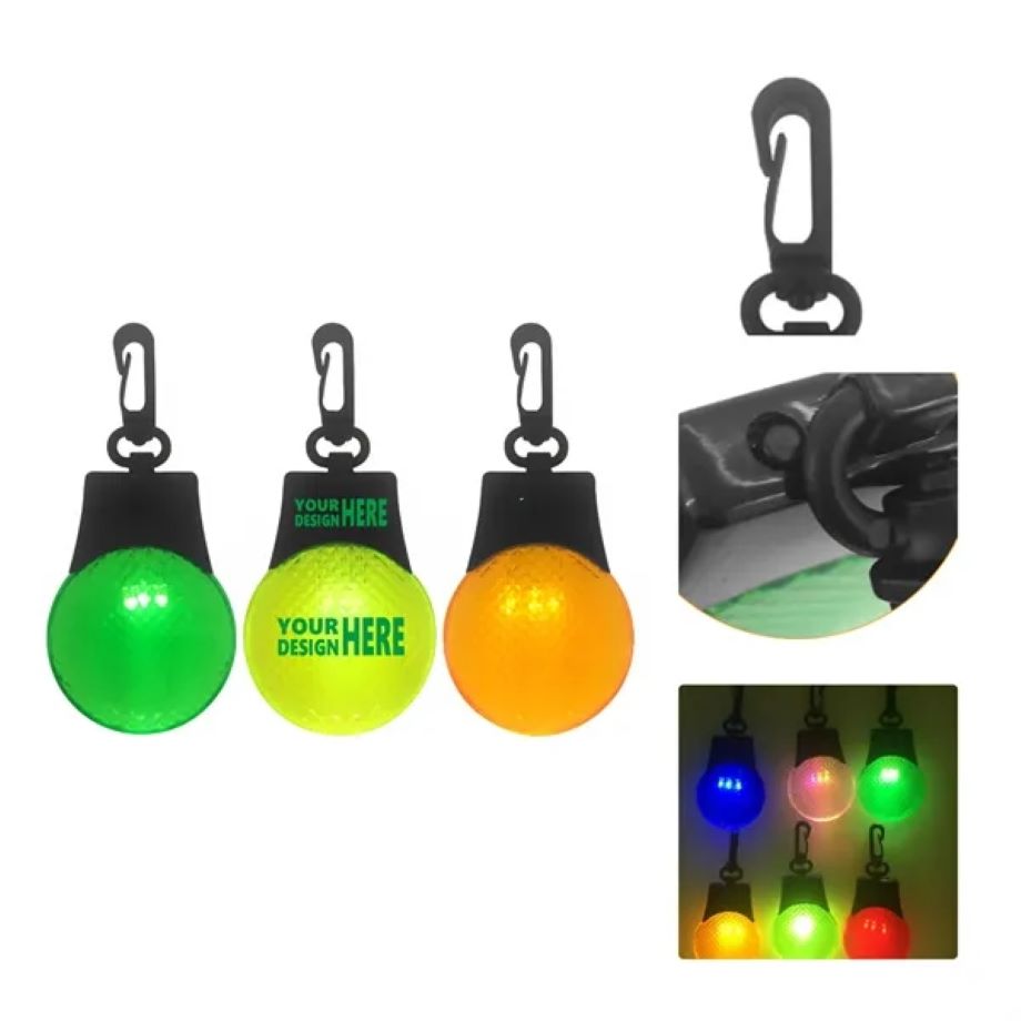 Round LED Safety Warning Light with Clip 2