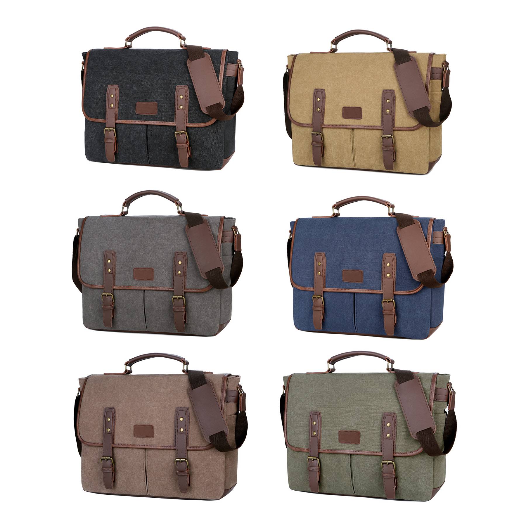 Cavas Vintage Men Briefcases Laptop Messenger Bag 2