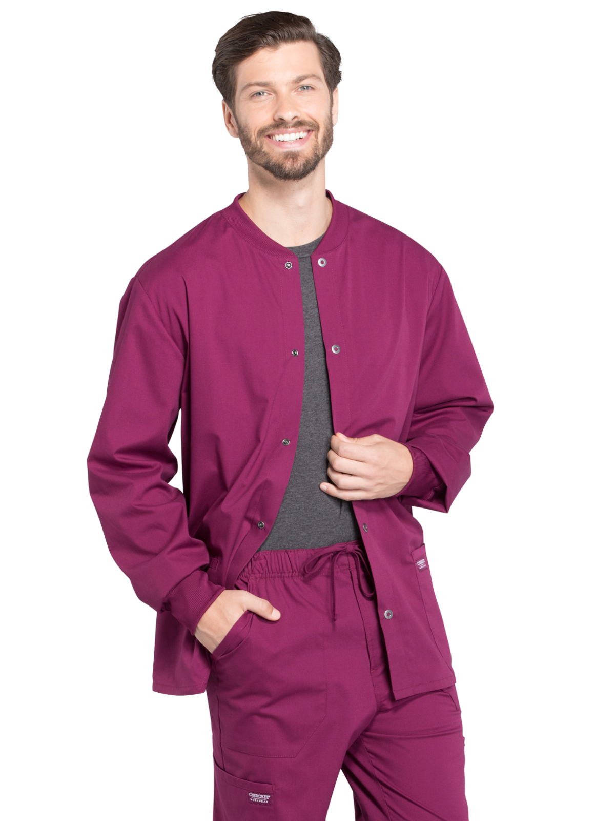 Cherokee - Workwear Professionals - Men's Snap Front Jacket