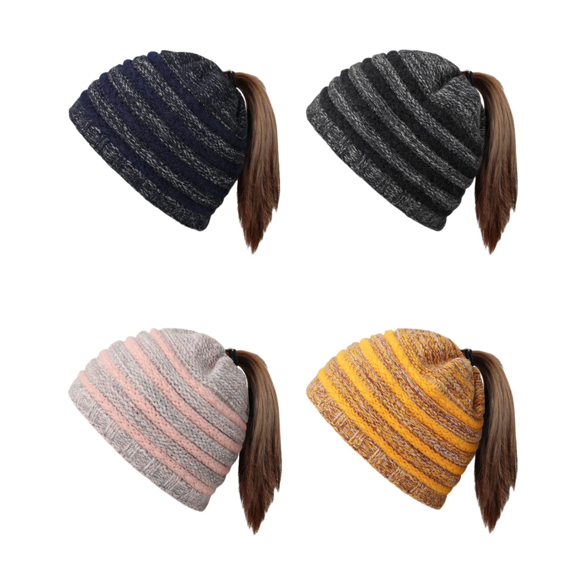 Warm Knit Ponytail Hat 9