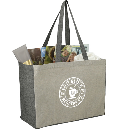 Recycled Cotton Contrast Side Shopper Tote 35
