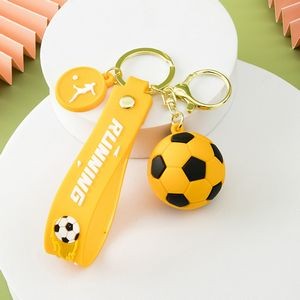Vibrant 3D Goal Football PVC Keychain Ring 15