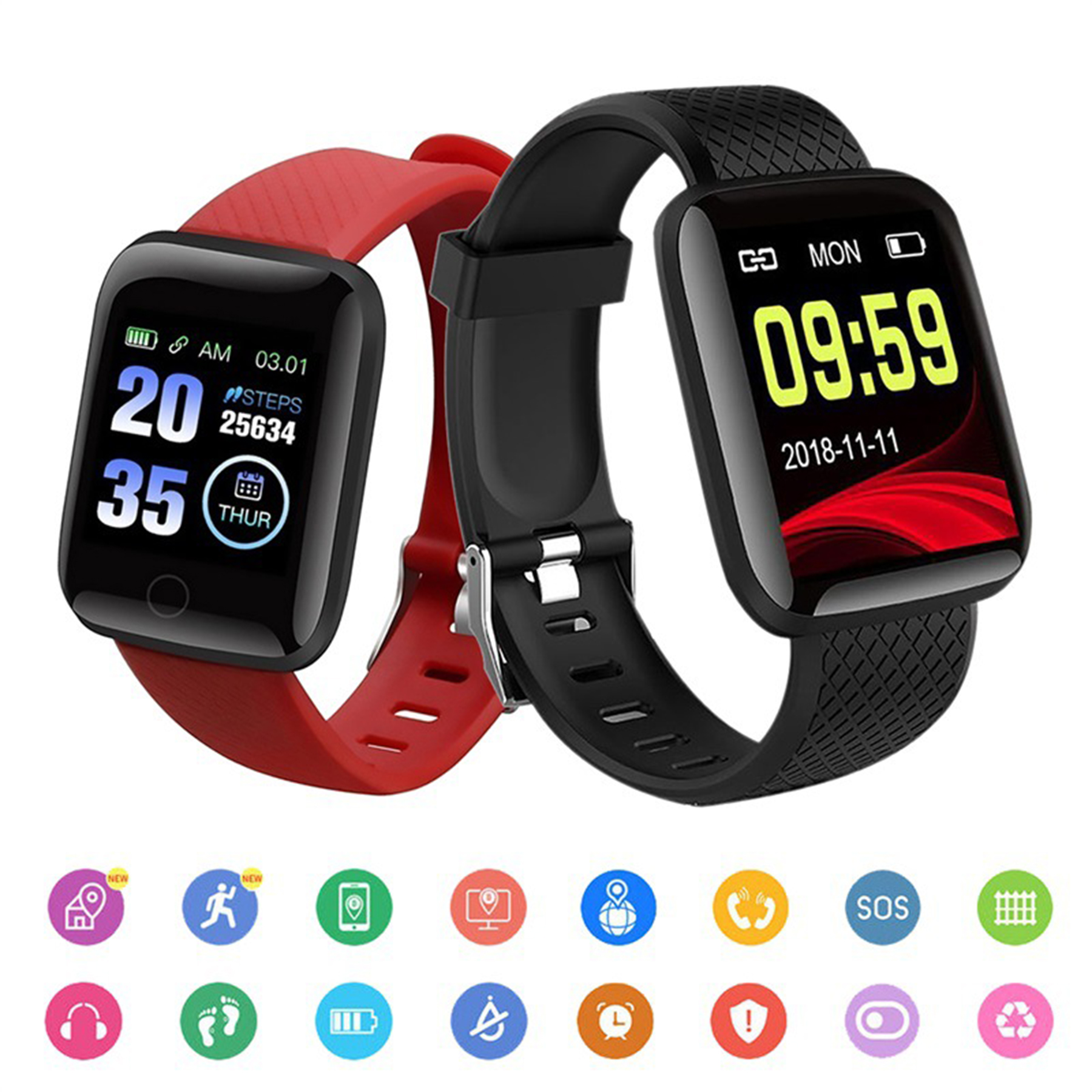 Silicone Wristband Smart Watch 4