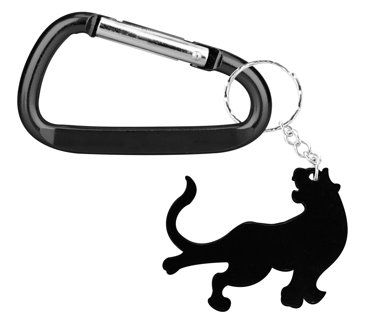 Tiger / Leopard shape bottle opener with key chain & Carabiner 3
