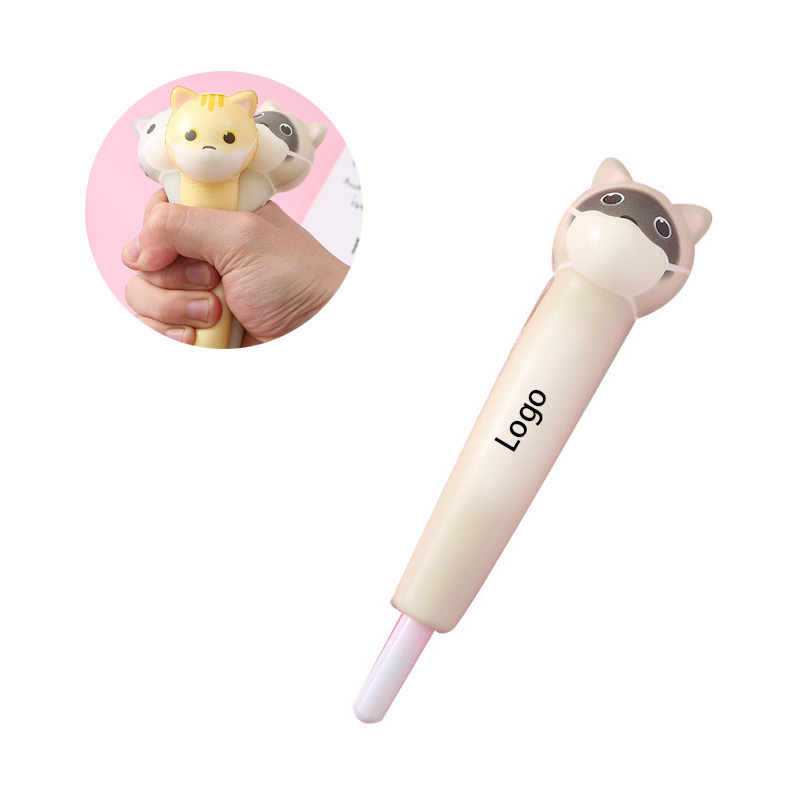 2 in 1 Squishy Cat Ball Pen and Squeeze Toy 5