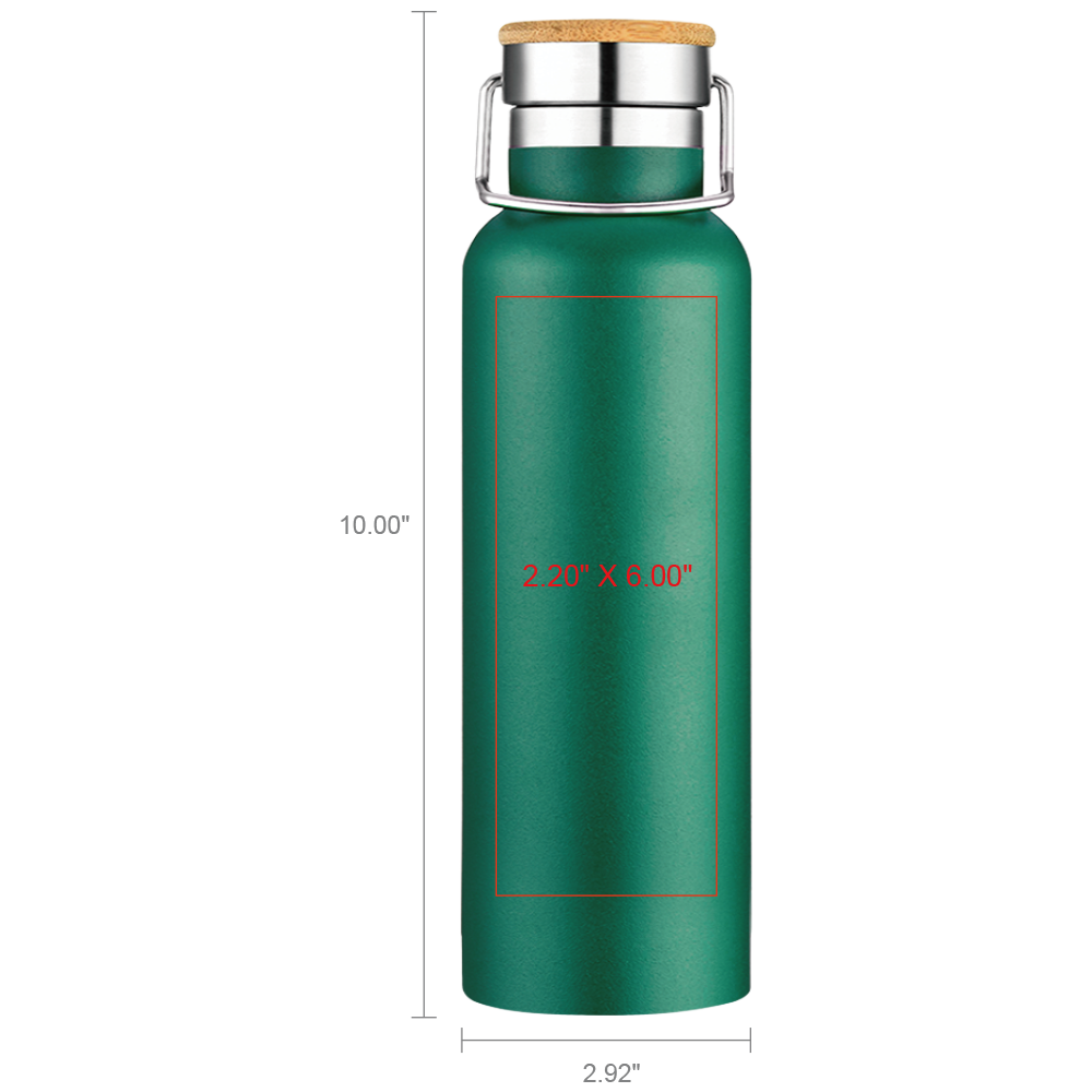 Smith 20oz Stainless Steel Bamboo Cap Water Bottle