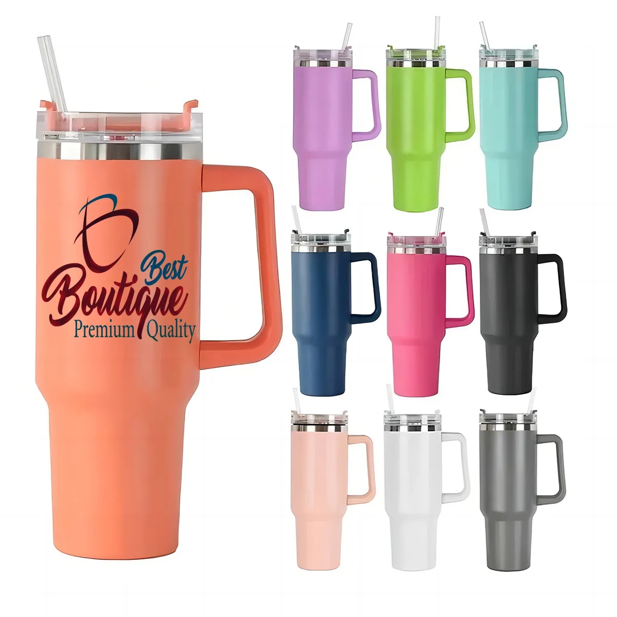 40 oz Tumbler Insulated Stainless Steel Mug Water Bottle 4