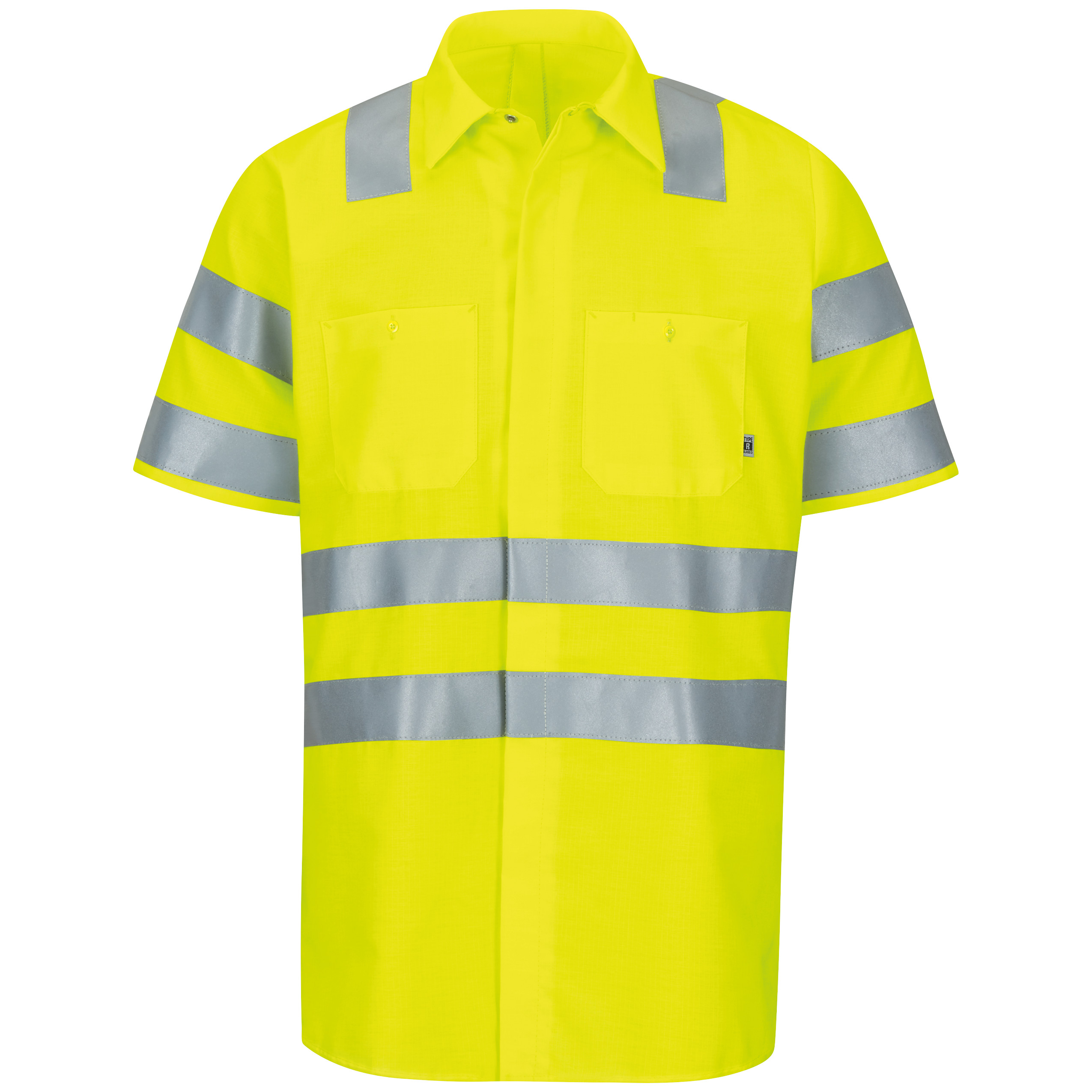 Red Kap® Short Sleeve Hi-Visibility Ripstop Work Shirt with MIMIX® + OilBlok, Type R Class 3 2