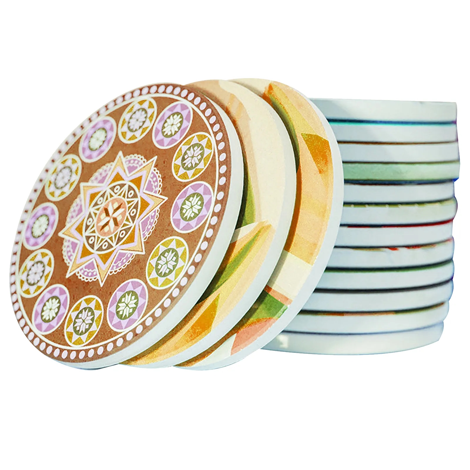 Elegant Personalized Square Porcelain Drink Mat 1