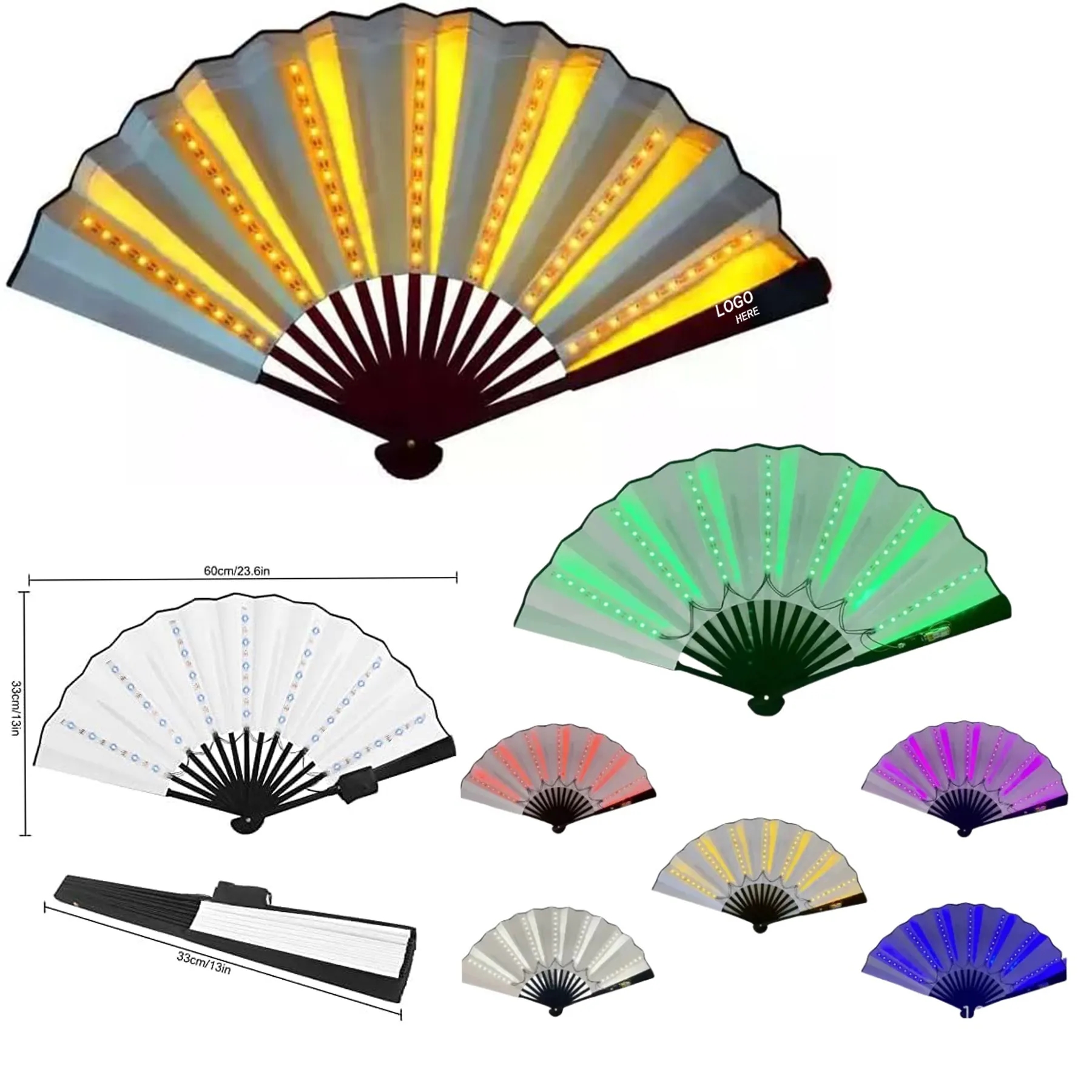 Led Luminous Folding Fan 2