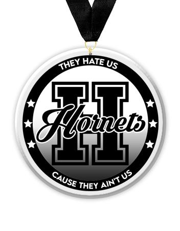 Acrylic Circle Medallions: Hornets 3" Size, .25" 1