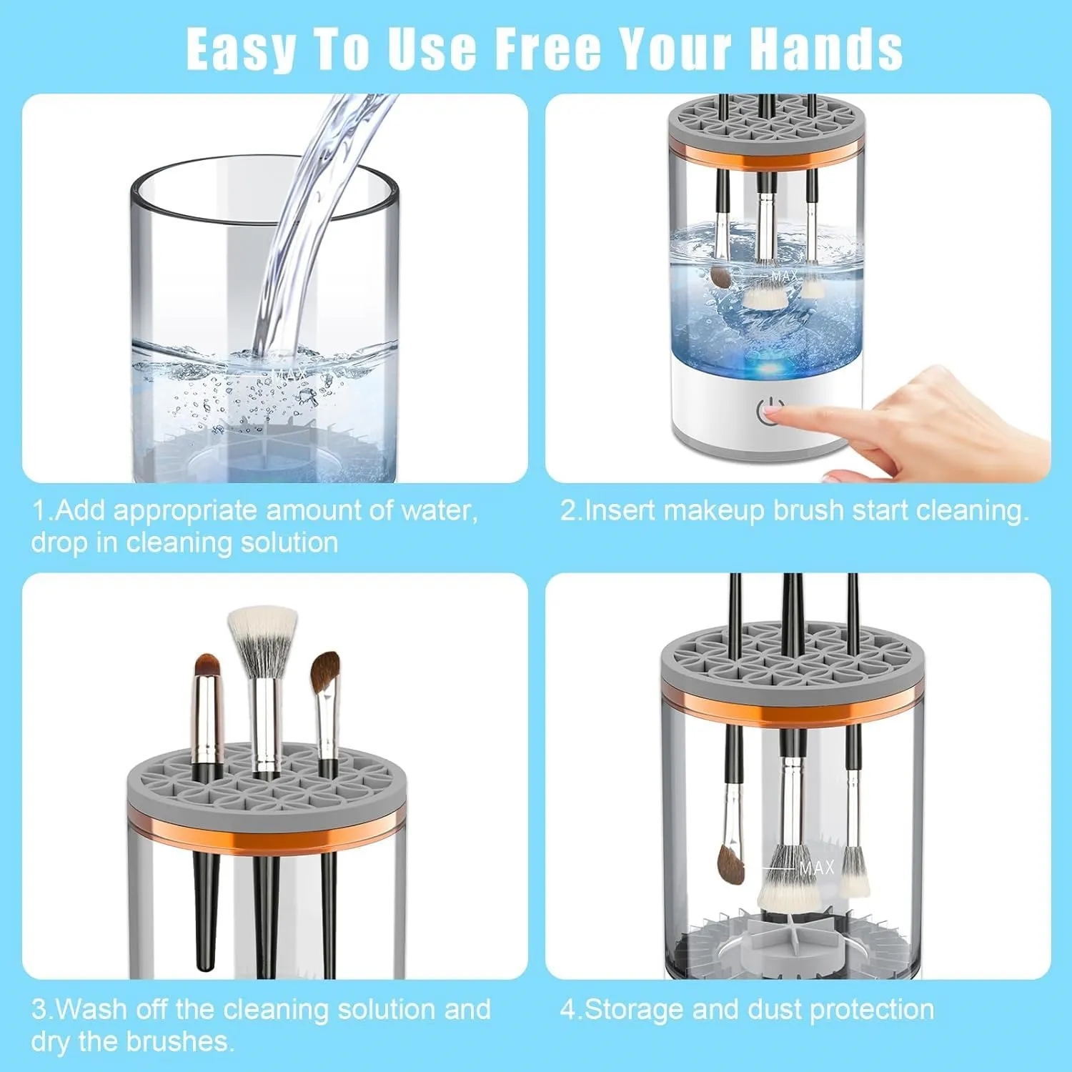 USB electric makeup brush cleaning machine 4