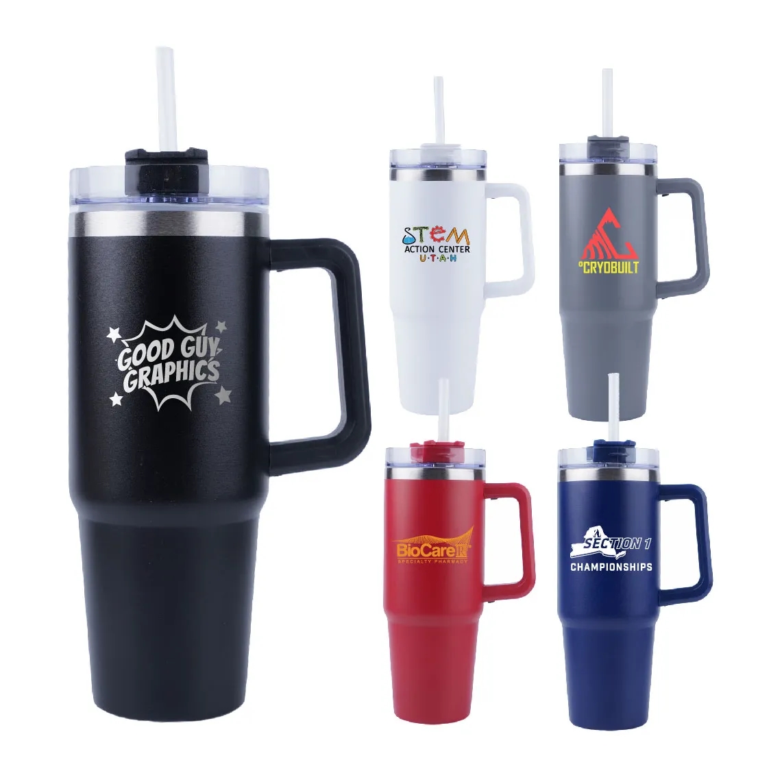 30oz double wall SS vacuum Mug & Straw Lid with Twist Close 1