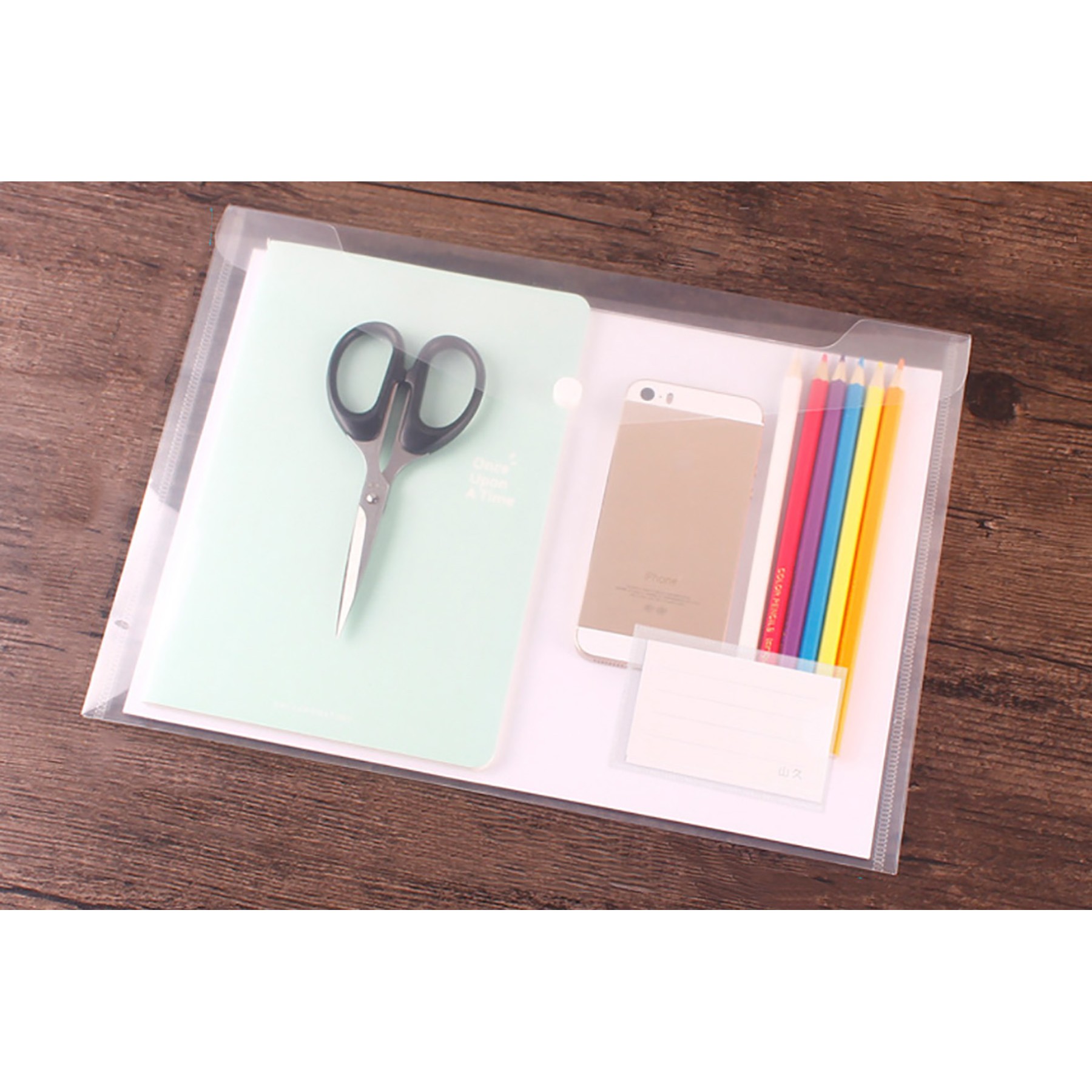 Transparent File Folders With Snap Buttons 1