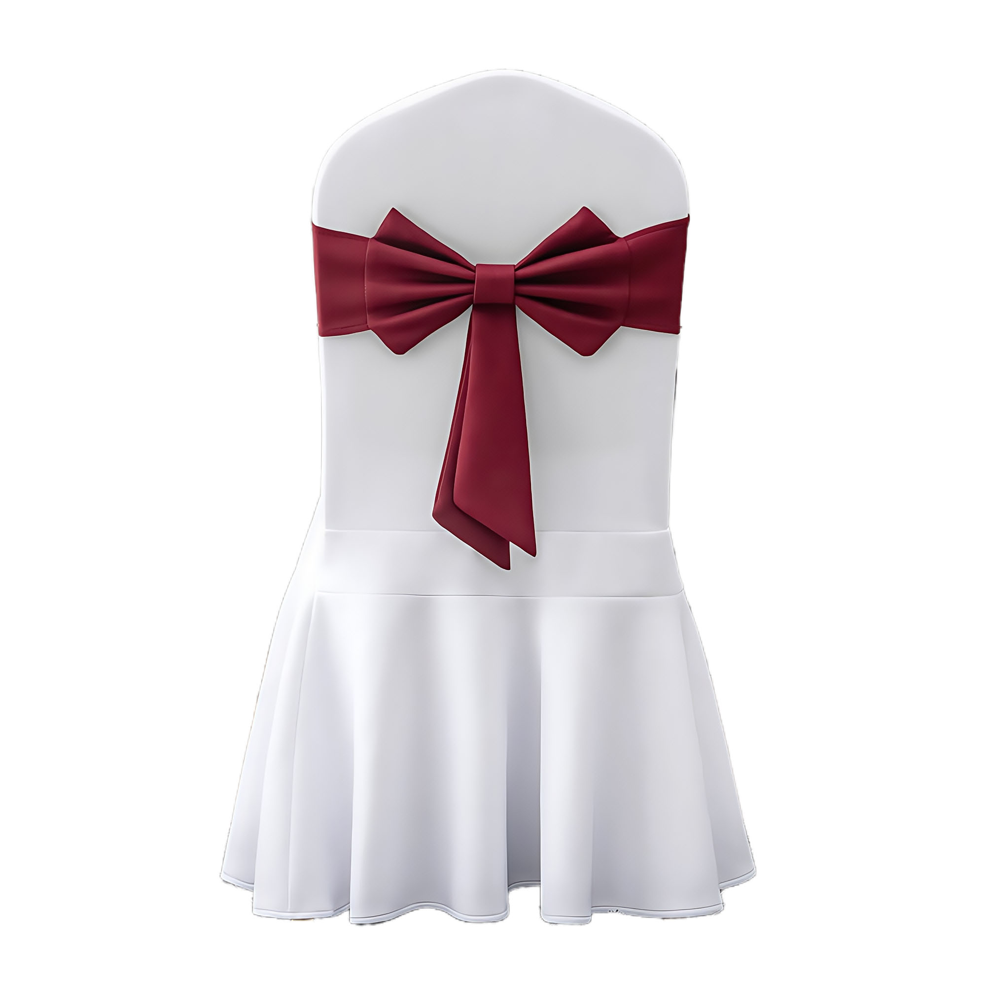 Elastic No-Tie Bow Chair Back Sash for Banquet Wedding Decoration 9