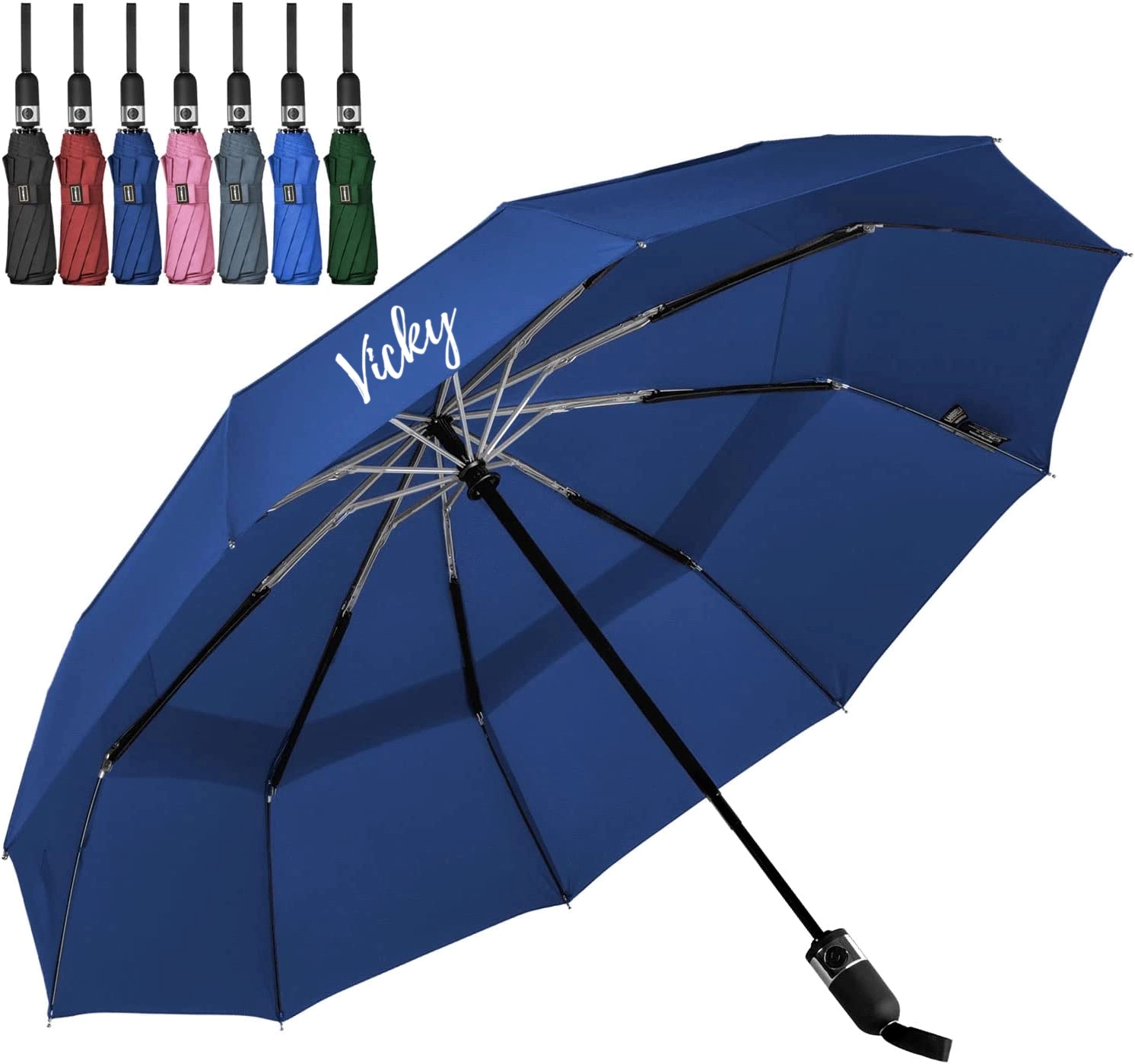 Automatic Compact Folding Reverse Umbrella 4