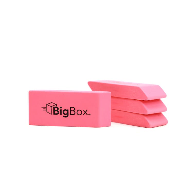 BigBox Wedge Erasers Pink