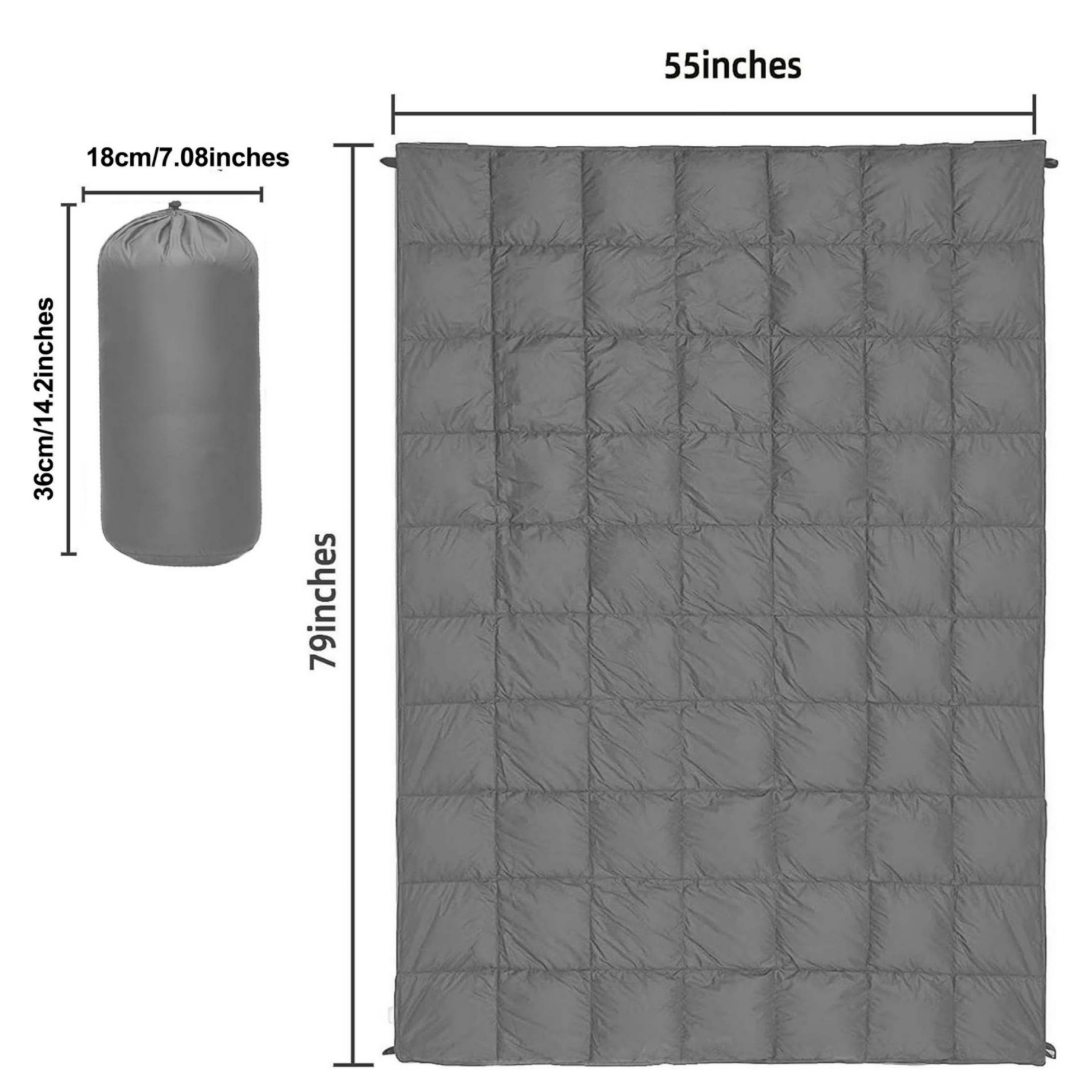Puffy Waterproof Camping Wearable Packable Blanket 3