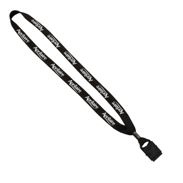 5/8" Polyester Shoelace Lanyard with Metal Crimp & Split-Ring 366