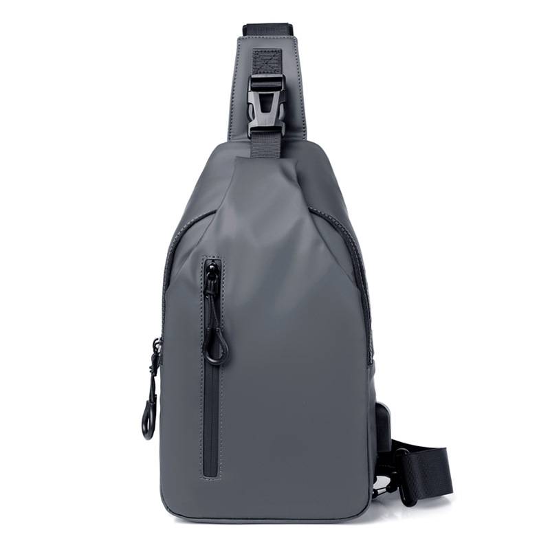 Oxford Sling Chest bag For Men with USB Charging Port 5