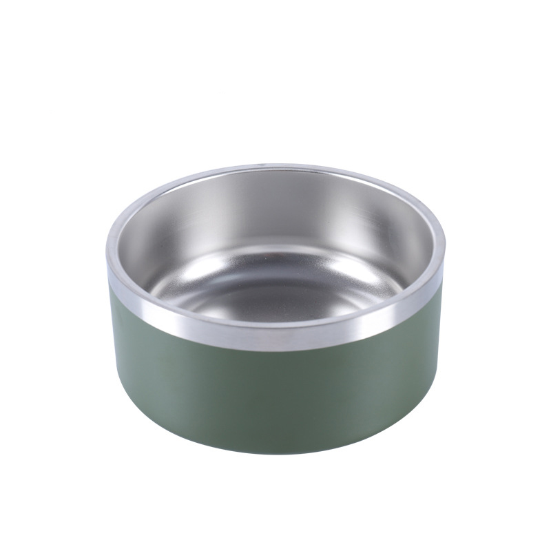 Stainless Steel Non-Slip Round Dog Bowl 5
