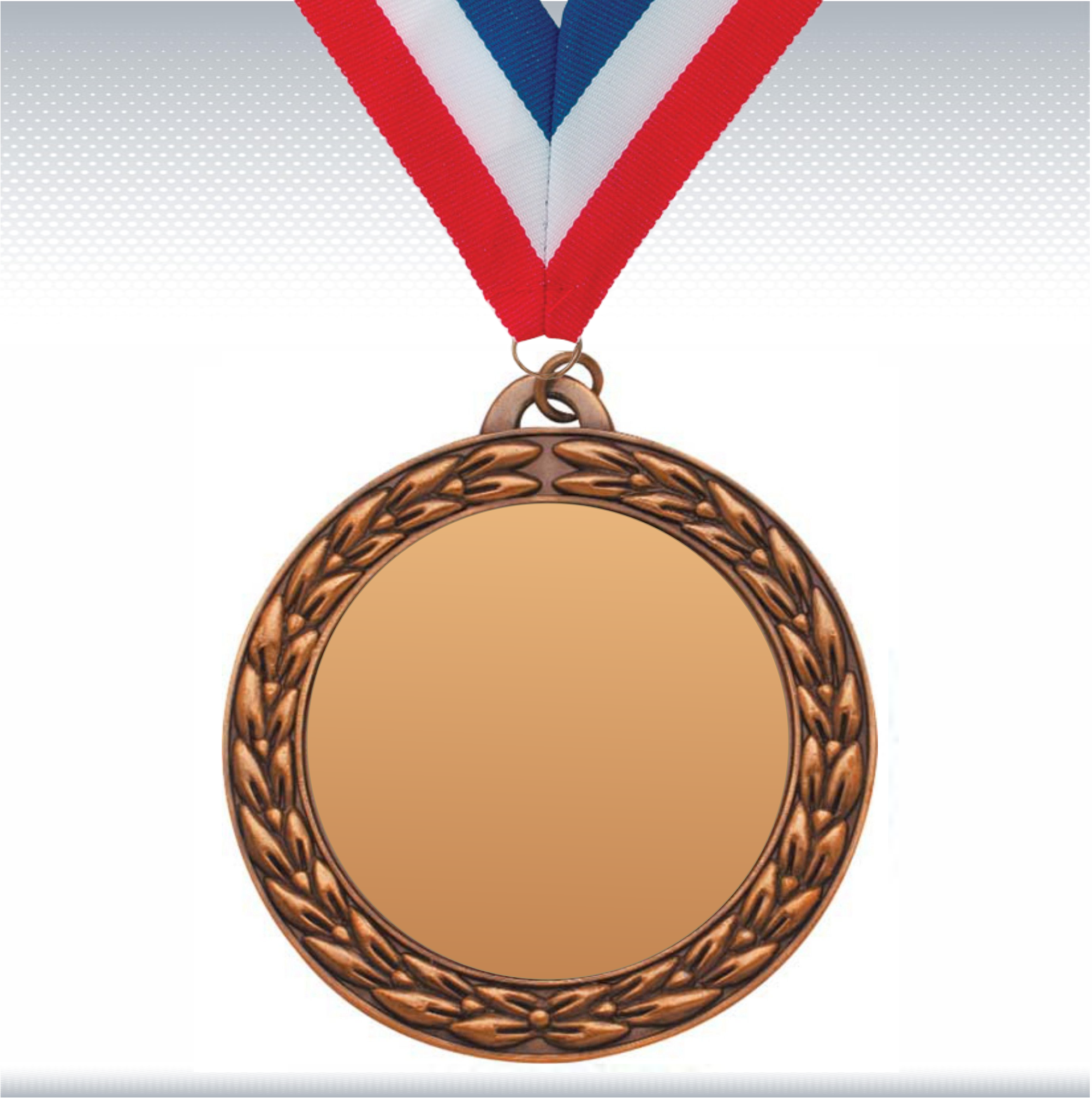 2 3/4" Antique Gold Insert Medal 4