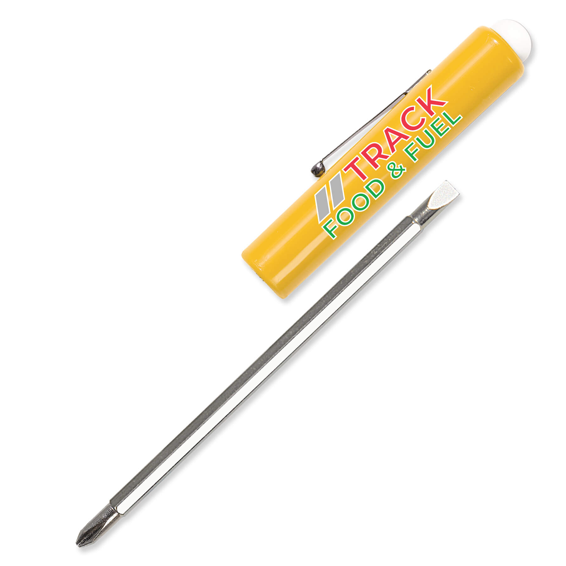 Jumbo Pocket Screwdriver Reversible Flat Blade + Button 1