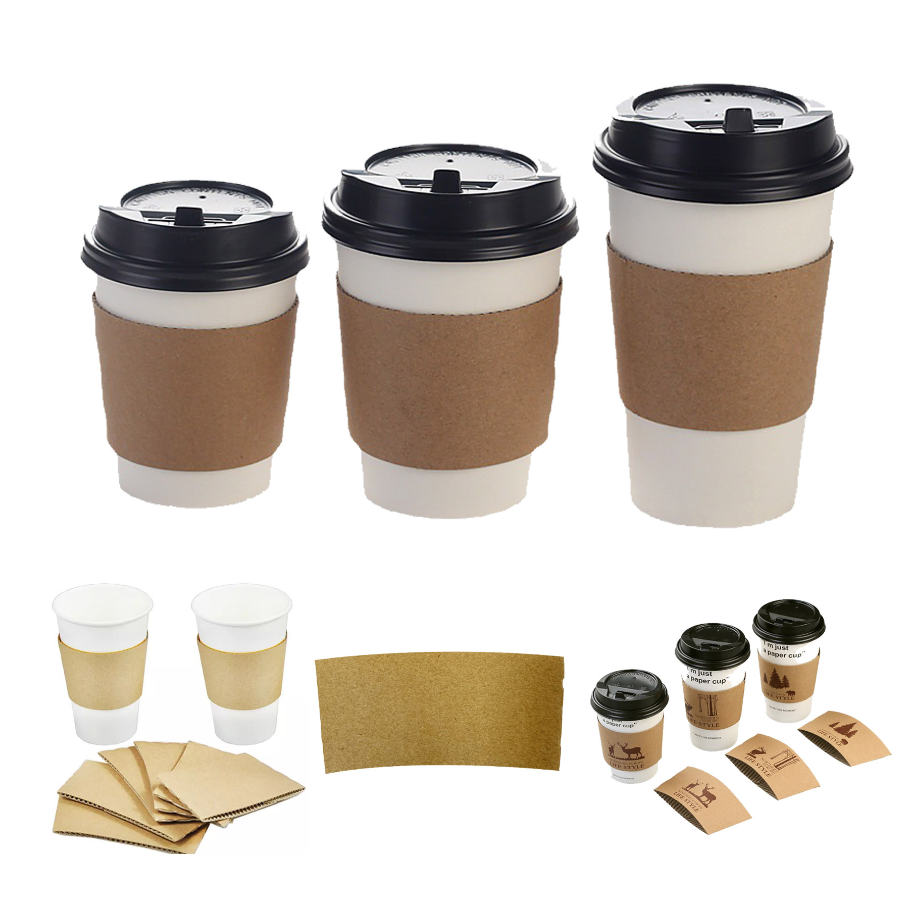 12oz or 16oz Coffee Cup Sleeves 2