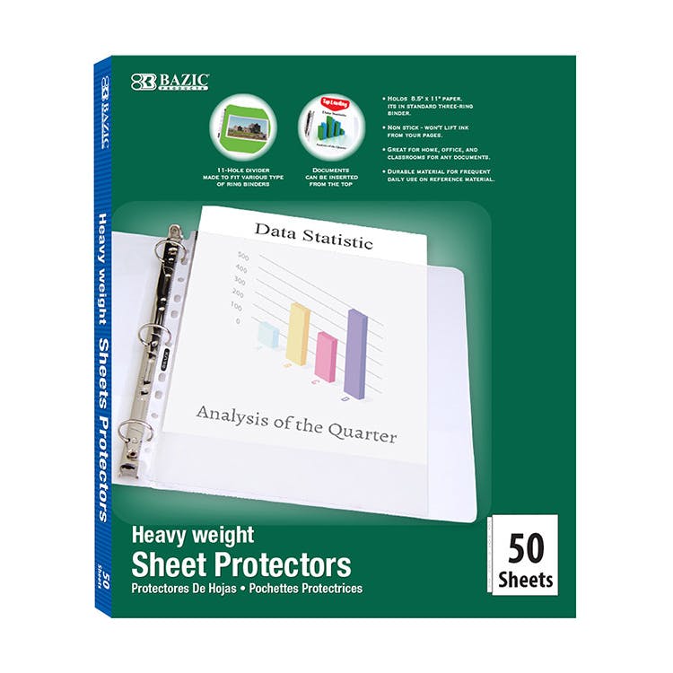 Heavy Duty Sheet Protectors - Top Load 11.5" x 8.5" 1