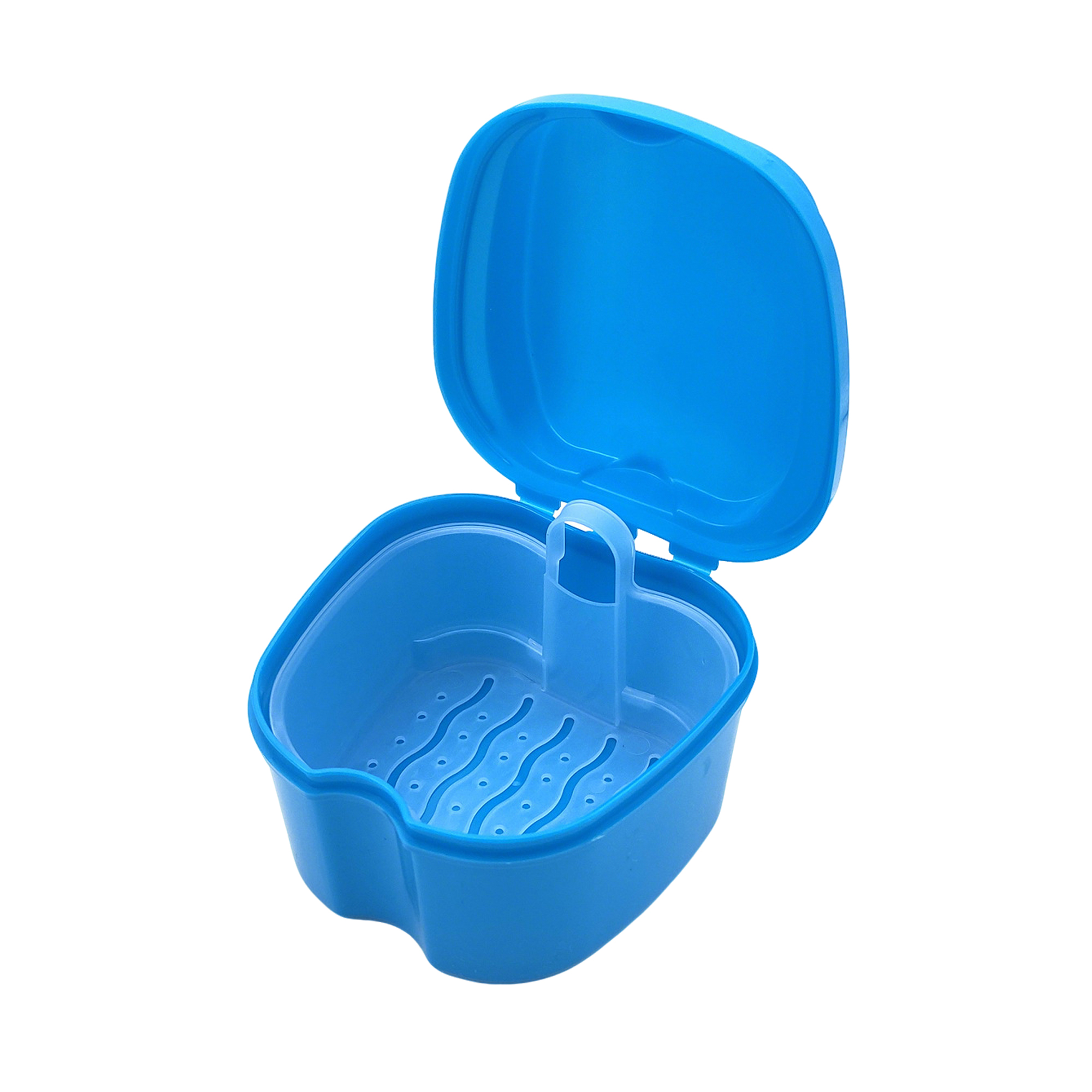 Portable Denture Soak Cup With Lift Out Strainer 3.54" Length X 3.74" Width X 2.56" Heig 10