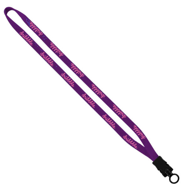 1/2" Cotton Lanyard with Plastic Snap-Buckle Release & O-Ring 19