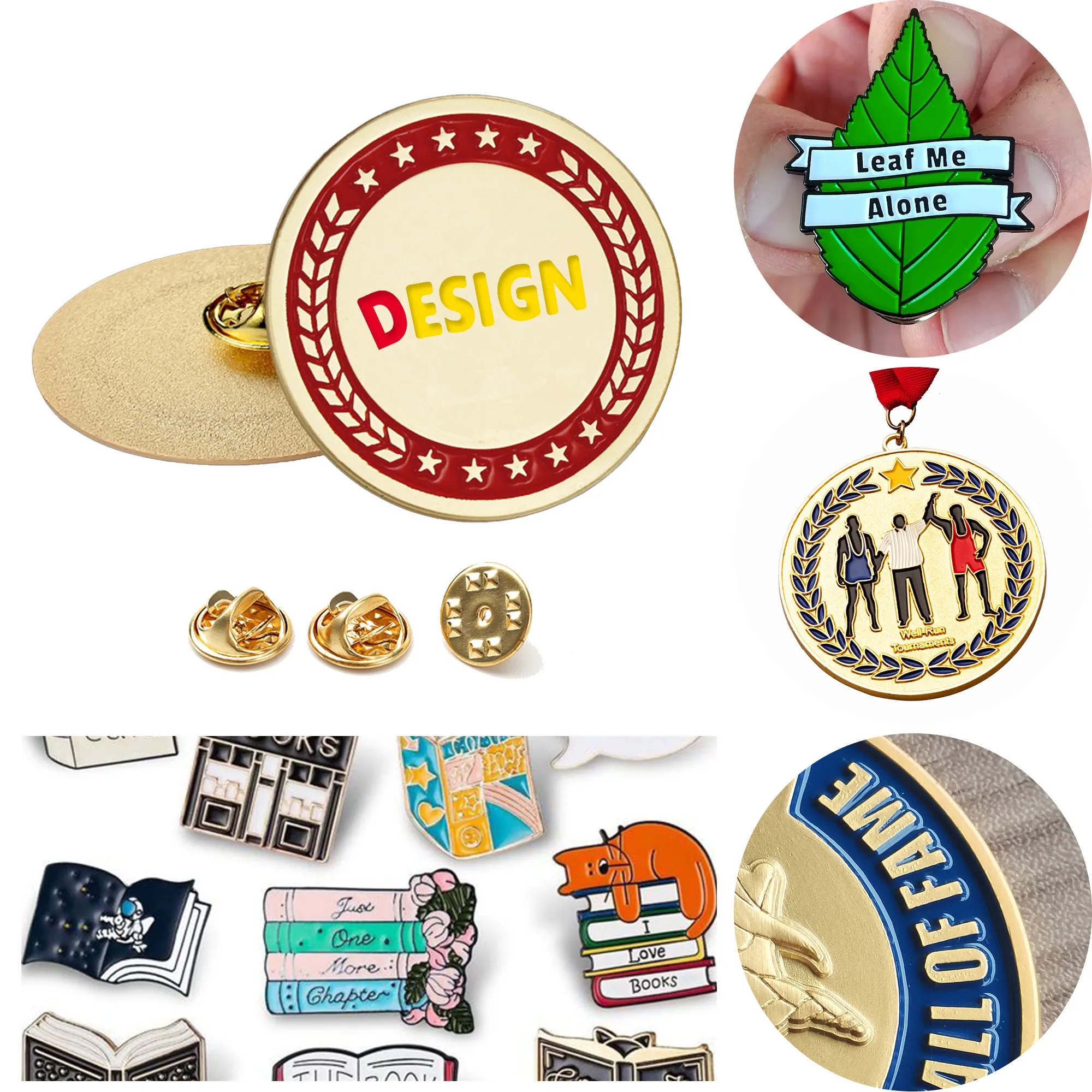 Metallic Soft Enamel Lapel Pins, Badges, Medallions & Medals 1