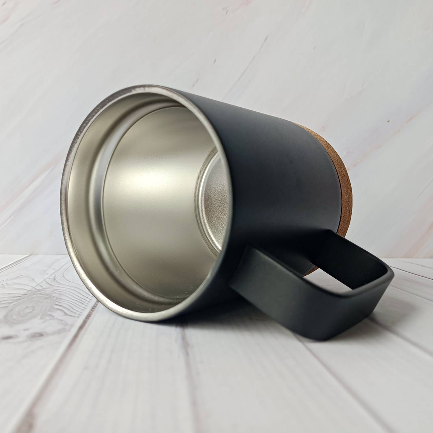 Double Layer Stainless Steel Mug w/ Cork Base Pad 7