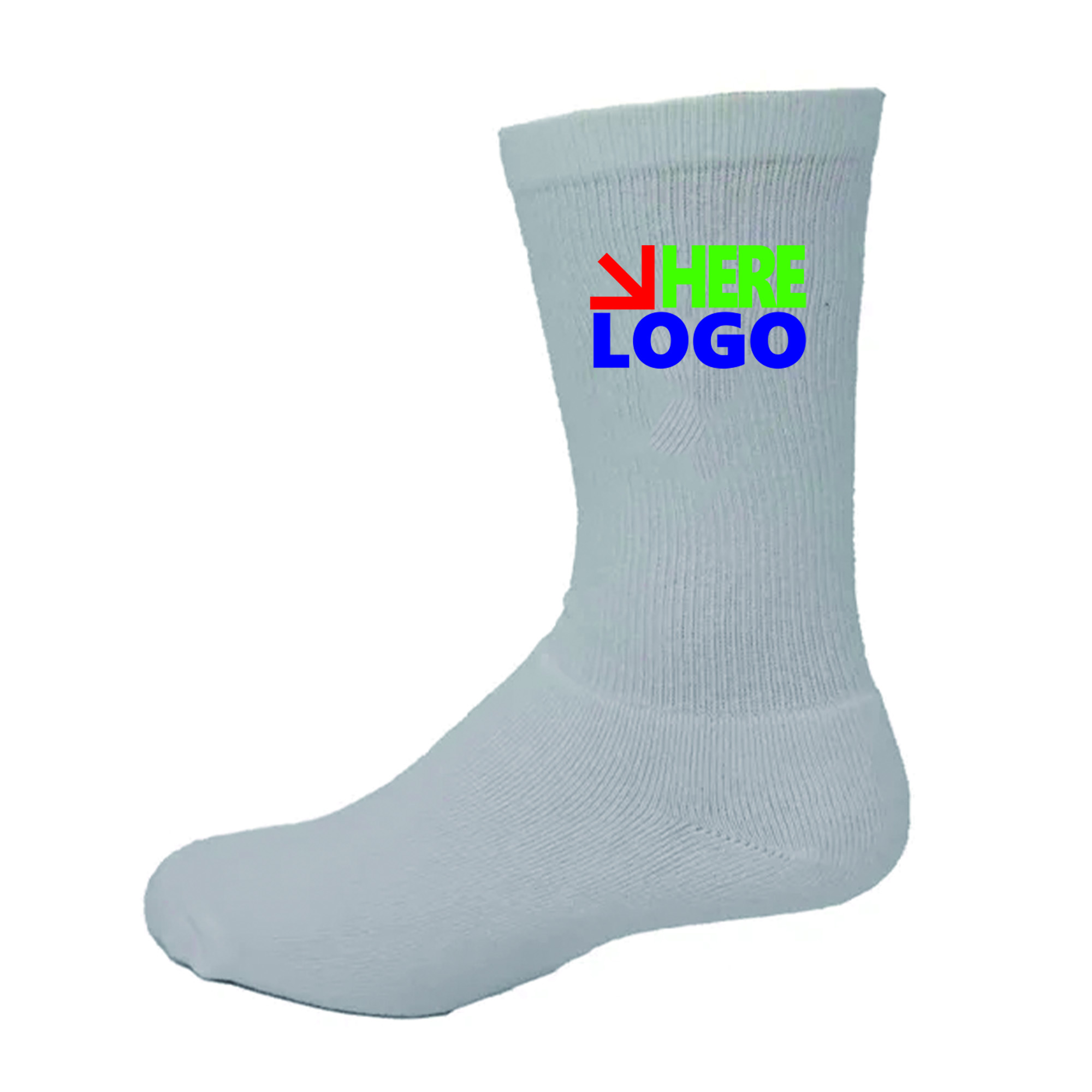 Full Color Cotton Sport sock with knit in logo 2